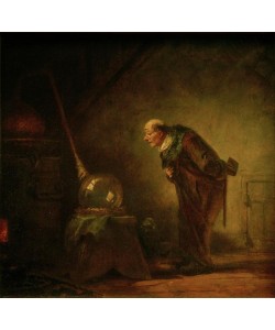 Carl Spitzweg, Der Alchimist mit Buch in der linken Hand