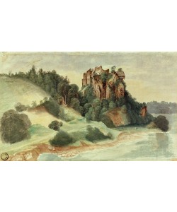 Albrecht Dürer, Ansicht eines Felsenschlosses an einem Fluss (Schloss Segon