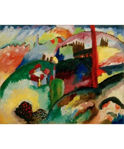 Wassily Kandinsky, Landschaft mit Fabrikschornstein