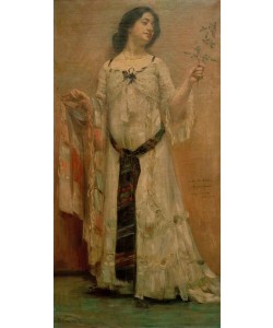 Lovis Corinth, Portrait Charlotte Berend im weißen Kleid