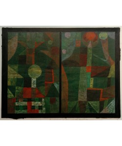 Paul Klee, Landschaft in Grün mit roten Qualitäten
