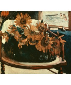 Paul Gauguin, Fleurs de tournesols dans un fauteuil I