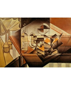 Juan Gris, Composition avec montre. (Montre et bouteille de Jerez)