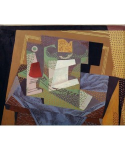 Juan Gris, Compotier sur un table (Compotier sur le tapis bleu)