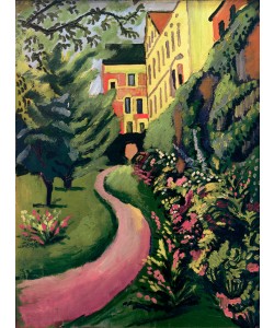 August Macke, Unser Garten mit blühenden Rabatten