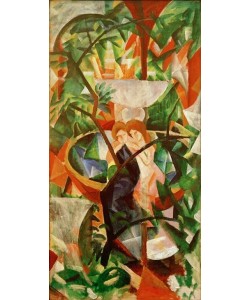 August Macke, Mädchen vor dem Springbrunnen