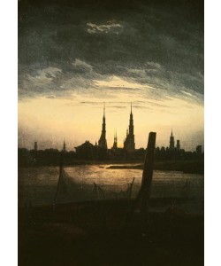 Caspar David Friedrich, Stadt bei Mondaufgang