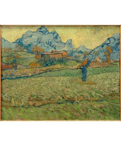 Vincent van Gogh, Wiese und Baum mit Blick auf den Mont Gaussier