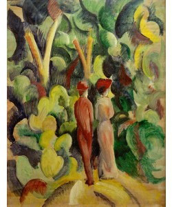 August Macke, Paar auf dem Waldweg