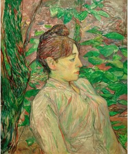 Henri de Toulouse-Lautrec, Sous la verdure (Femme assise dans un jardin)