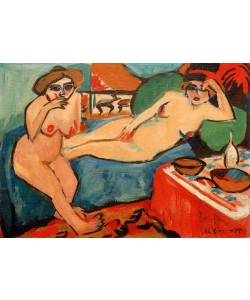 Ernst Ludwig Kirchner, Zwei Akte auf blauem Sofa