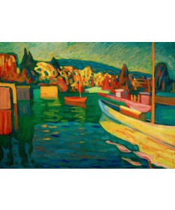 Wassily Kandinsky, Herbstlandschaft mit Booten