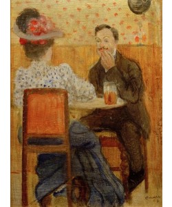 August Macke, Paar am Biertisch