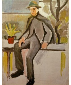 August Macke, Bauernbursche auf Balkon