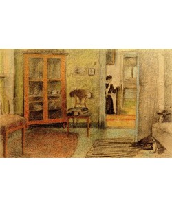 August Macke, Unser Wohnzimmer mit Blick auf den Gang