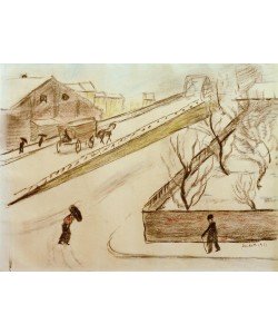 August Macke, Straßenecke im Schnee
