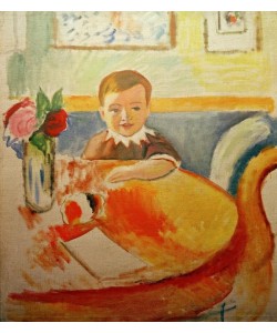 August Macke, Bildnis Walter Macke mit Rosenstrauß