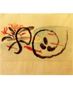 August Macke, Fischmuster, Entwurf für Stickerei