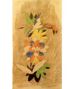 August Macke, Vogel in Blumen