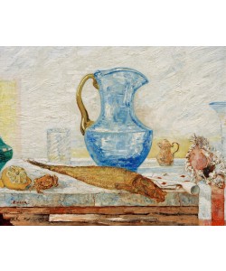 James Ensor, Stillleben mit blauer Kanne