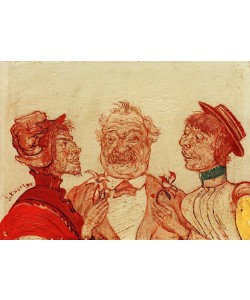 James Ensor, Herr und Frau Rousseau unterhalten sich mit Sophie Yoteko