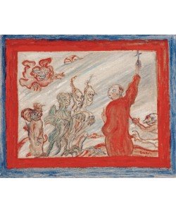 James Ensor, Teufel, die einen Mönch quälen