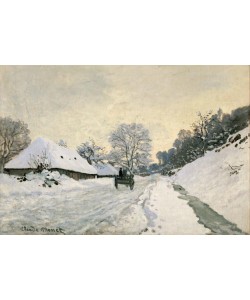 Claude Monet, La charrette. Route sous la neige à Honfleur