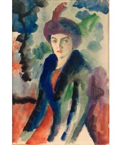 August Macke, Porträtstudie Elisabeth Macke