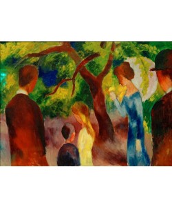 August Macke, Große Promenade: Leute im Garten