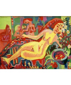 Ernst Ludwig Kirchner, Nacktes Mädchen auf Diwan