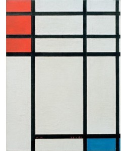 Piet Mondrian, Komposition in Rot, Blau und Weiß