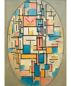 Piet Mondrian, Komposition im Oval mit Farbflächen 1