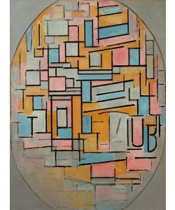Piet Mondrian, Komposition im Oval mit Farbflächen 2