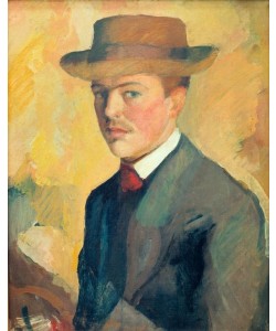 August Macke, Selbstporträt mit Hut