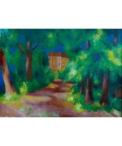 August Macke, Rotes Haus im Park