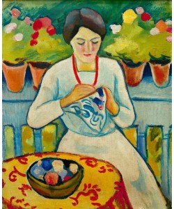 August Macke, Frau auf Balkon
