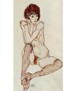 Egon Schiele, Seated female nude