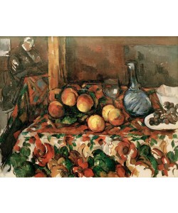Paul Cézanne, Pêches, carafe et personnage