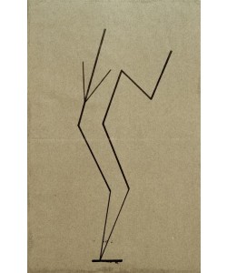 Wassily Kandinsky, Analytische Zeichnung nach Photos der tanzenden Palucca, Paralleler Aufbau aus einem Punkt unten