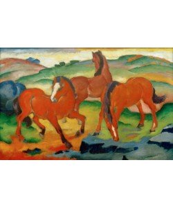 Franz Marc, Die roten Pferde (Weidende Pferde IV)