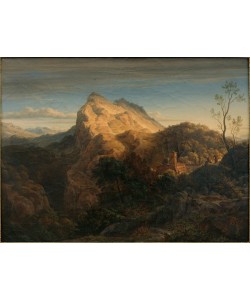 Ernst Fries, Abendliche Landschaft bei Olevano 