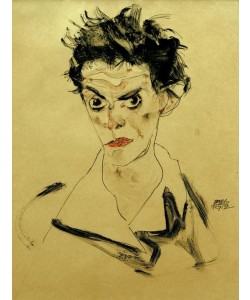 Egon Schiele, Selbstbildnis, Schulterbüste