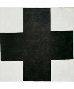 Kasimir Malewitsch, Leinwandbild, Schwarzes Kreuz, Seitenflächen weiß
