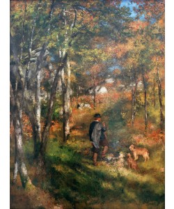 Pierre-Auguste Renoir, Le peintre Jules Le Coeur et ses chiens dans la forêt de Fo