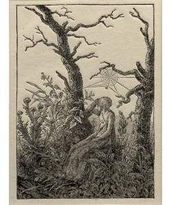Caspar David Friedrich, Die Frau mit dem Spinnennetz zwischen kahlen Bäumen