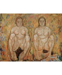 Egon Schiele, Hockendes Frauenpaar