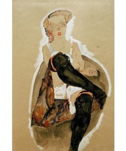 Egon Schiele, Mädchen mit übereinandergeschlagenen Beinen