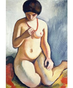 August Macke, Nude with Coral Necklace