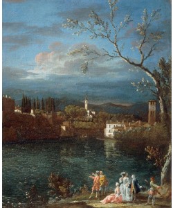 Bernardo Bellotto, View of Vaprio d’Adda and Canonica d’Adda to the north-east