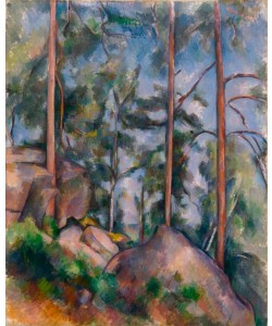Paul Cézanne, Pinien und Felsen